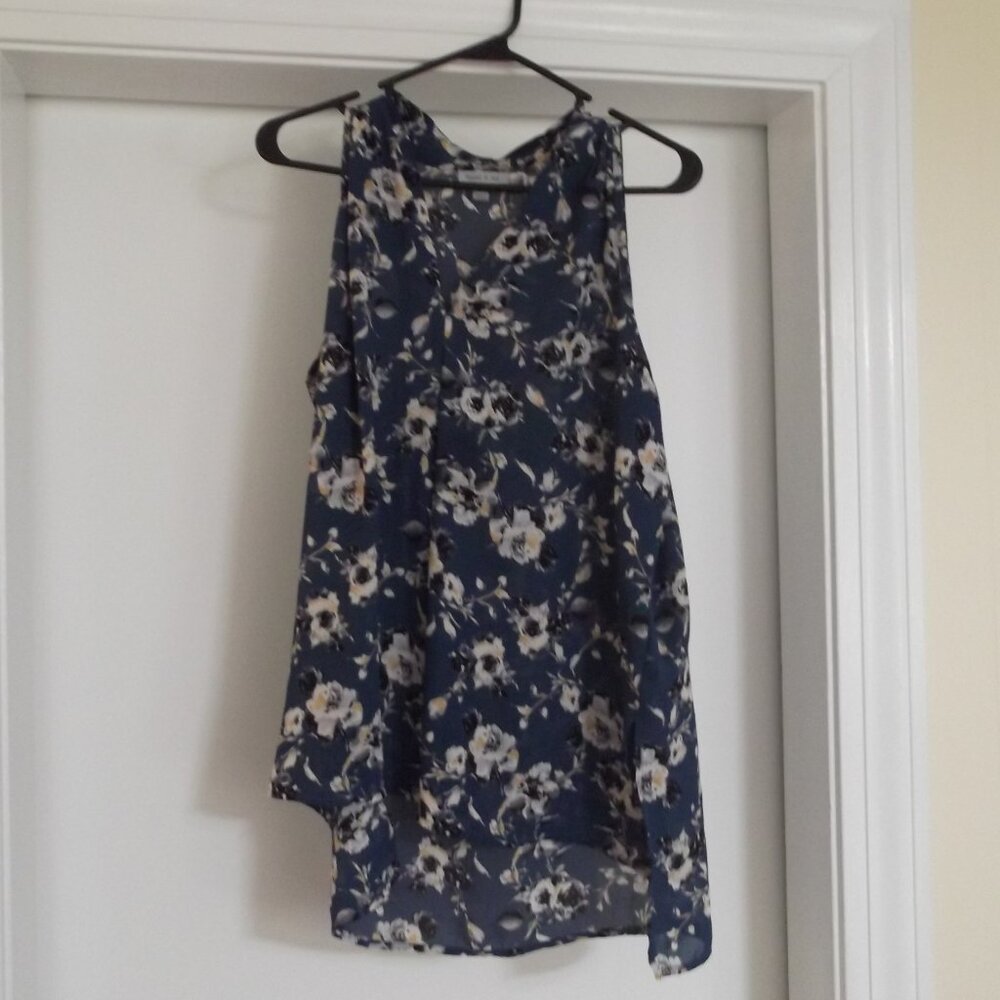 Floral & Ivy sheer sleeveless top